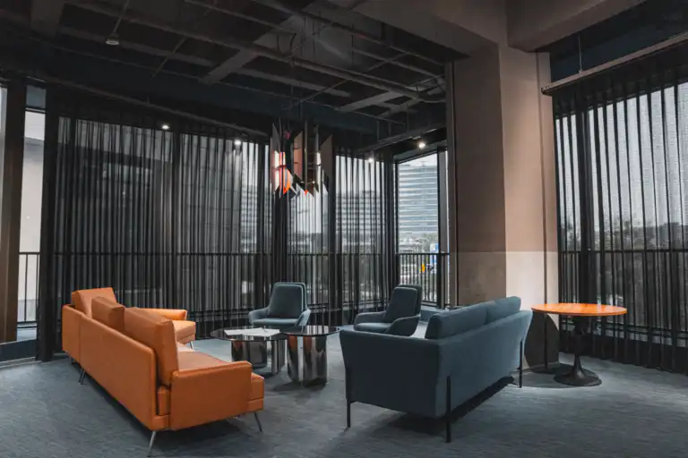 cosy conference room lighting setup