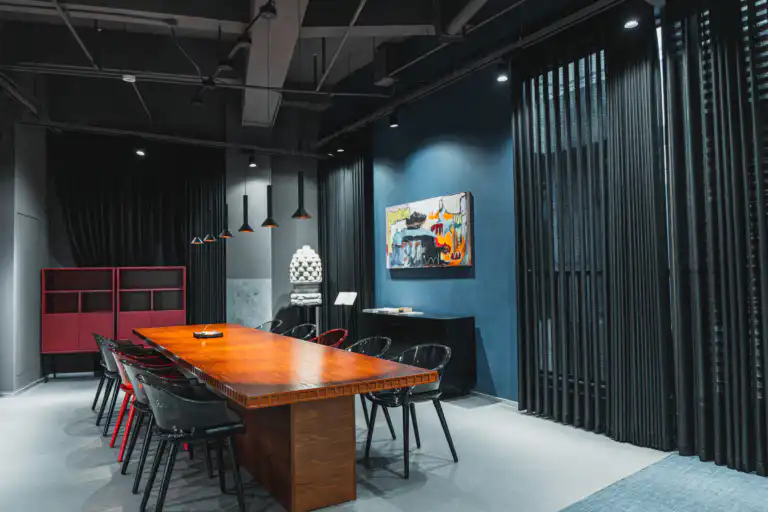 dining room with perfect lighting